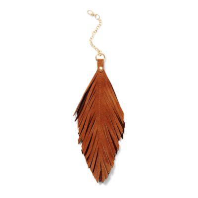 Ralph Lauren Suede-feather Handbag Chain Khaki/brown/dark Brown