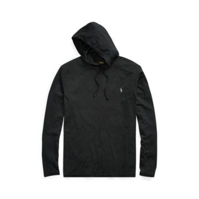 Ralph Lauren Cotton Jersey Hoodie Polo Black L Tall