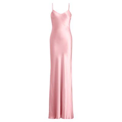 Ralph Lauren Evelyn Satin Gown Peony