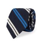 Ralph Lauren Striped Bourette Narrow Tie Navy/blue