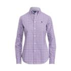 Ralph Lauren Slim Fit Poplin Shirt 566h Purple/white