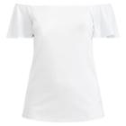 Ralph Lauren Lauren Woman Jersey Off-the-shoulder Top White