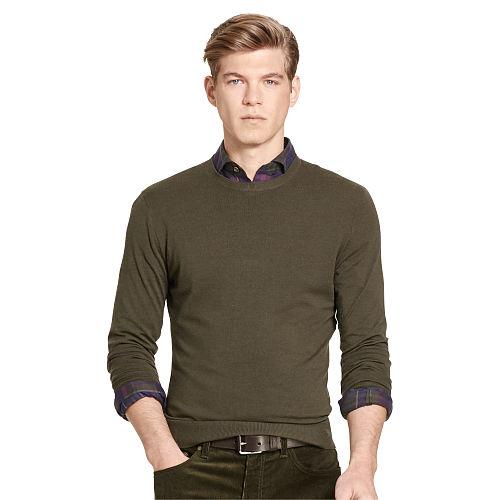 Polo Ralph Lauren Slim Stretch Merino Sweater Dark Loden