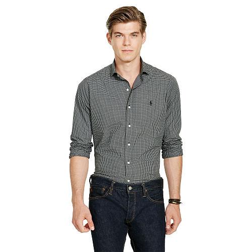 Polo Ralph Lauren Slim Checked Cotton Shirt White/black