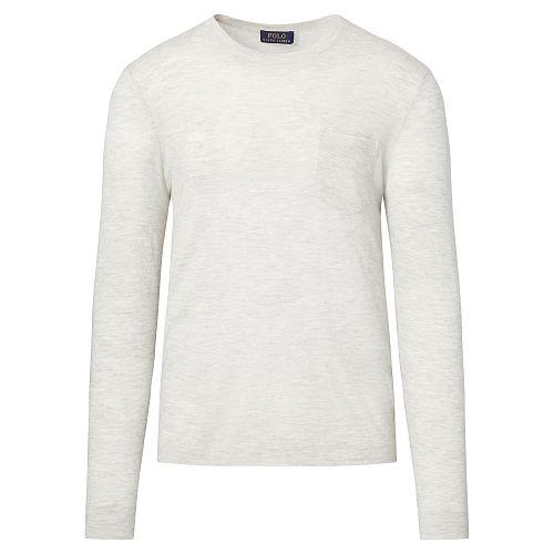 Polo Ralph Lauren Cashmere Crewneck Sweater Light Grey Heather