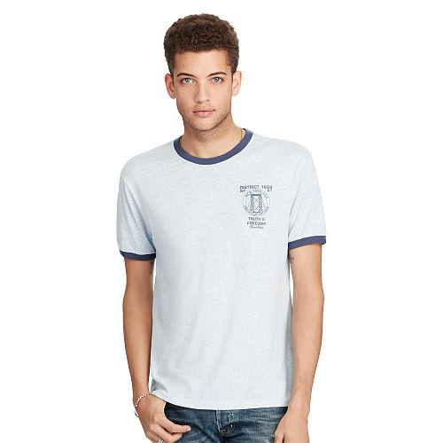 Ralph Lauren Denim & Supply Cotton-blend Ringer Tee Horizon Blue District
