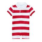 Ralph Lauren Striped Cotton Rugby Shortall Red Flag/white 18m