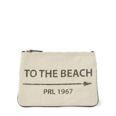 Ralph Lauren To-the-beach Canvas Pouch Natural