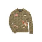 Ralph Lauren Embroidered Cable Sweater Green