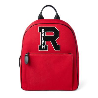 Ralph Lauren Chenille-patch Canvas Backpack Red