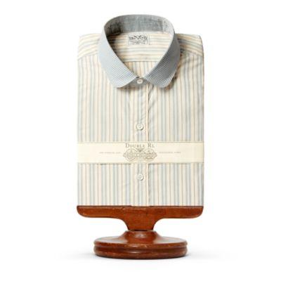 Ralph Lauren Max Club Dress Shirt Rl 928 Blue Cream