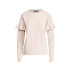 Ralph Lauren Ruffle-sleeve Cotton Top Dusty Pink