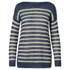 Polo Ralph Lauren Striped Linen Boatneck Sweater Bright Navy/ Cream