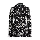 Ralph Lauren Floral Crepe Jacket Black/peach