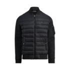 Ralph Lauren Down-paneled Bomber Jacket Black/black Marl Heather 2x Big