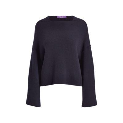 Ralph Lauren Cashmere Squareneck Sweater Night Blue