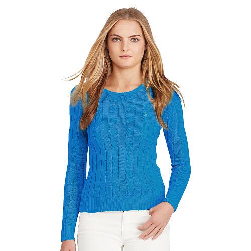 Polo Ralph Lauren Cable-knit Cotton Sweater Brookfield Blue