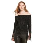 Polo Ralph Lauren Beaded Off-the-shoulder Top Black