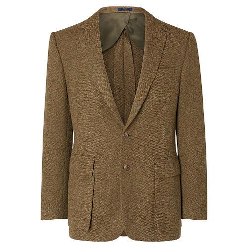 Polo Ralph Lauren Connery Tick-weave Suit Jacket Olive Melange