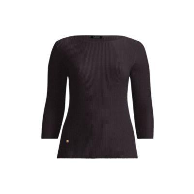 Ralph Lauren Cotton-blend Boatneck Sweater Polo Black