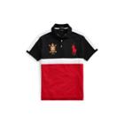 Ralph Lauren Custom Slim Fit Mesh Polo Rl Red Multi