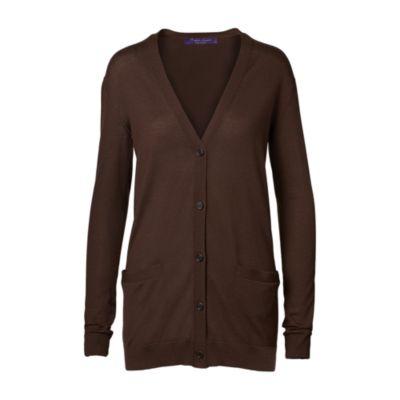 Ralph Lauren Cashmere V-neck Cardigan Espresso