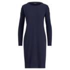 Ralph Lauren Button-trim Jersey Dress Rl Navy
