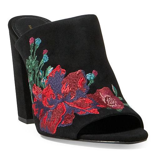 Polo Ralph Lauren Kinley Embroidered Suede Mule
