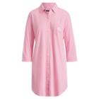 Ralph Lauren Striped Cotton Sleep Shirt Pinkstp