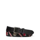Ralph Lauren Dog-overlay Webbed Belt Black Multi
