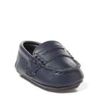 Ralph Lauren Telly Leather Loafer Navy Leather 2 (3-6 Mos)