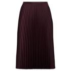 Ralph Lauren Pleated Crepe Midi Skirt Red Sangria