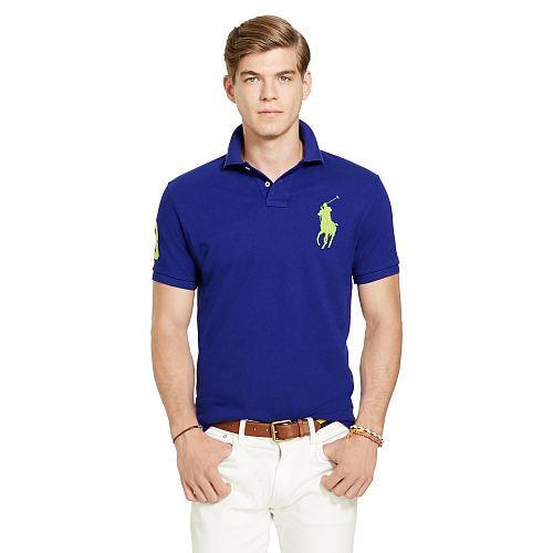 Polo Ralph Lauren Custom-fit Big Pony Polo Shirt Royal Marine