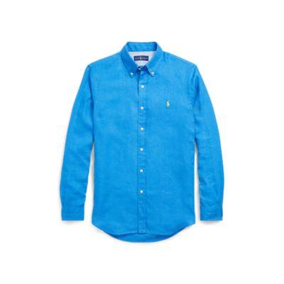 Ralph Lauren Classic Fit Linen Shirt Alpine Royal