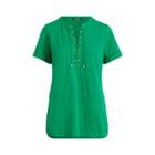 Ralph Lauren Lace-up Cotton Top Tropical Green