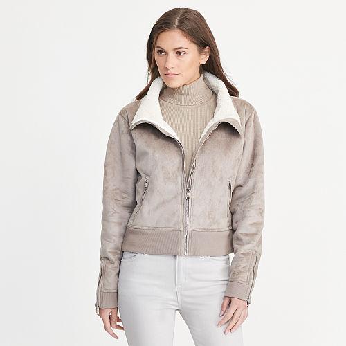 Ralph Lauren Lauren Funnelneck Jacket Light Pumice