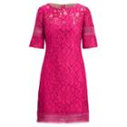 Ralph Lauren Lace Elbow-sleeve Dress Riveria Rose