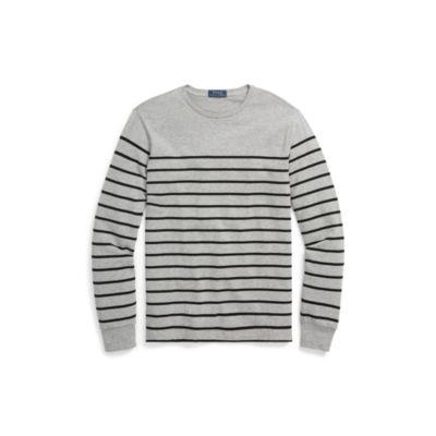 Ralph Lauren Striped Cotton Jersey Pullover Andover Heather/polo