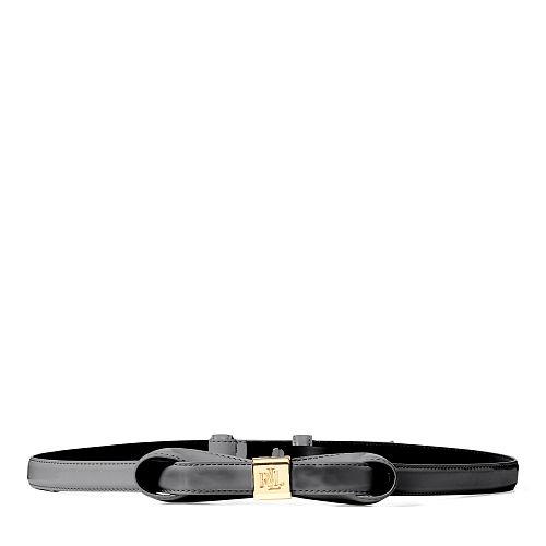 Ralph Lauren Lauren Faux-leather Bow Belt Black