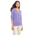 Ralph Lauren Lauren Cable-knit Shawl Sweater Purple