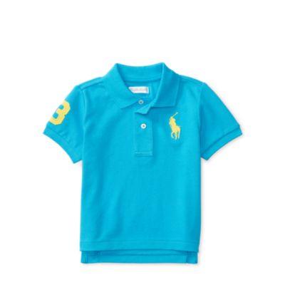Ralph Lauren Cotton Mesh Polo Shirt Hawaiian Ocean 3m