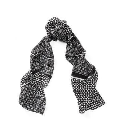 Ralph Lauren Patterned Silk Scarf Black