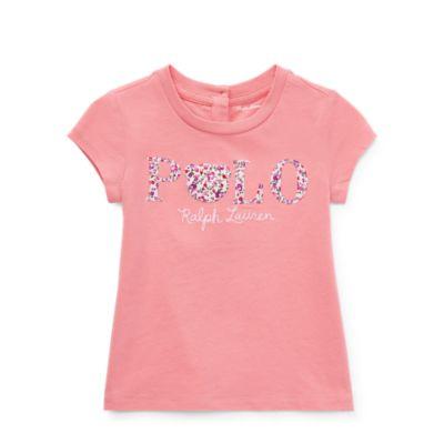 Ralph Lauren Floral Polo Jersey T-shirt Dolce Pink 6m
