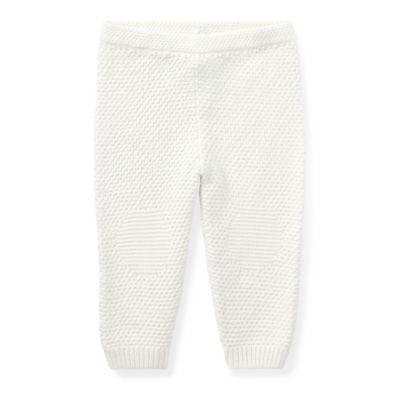 Ralph Lauren Combed Cotton Pull-on Pant Antique White 24m