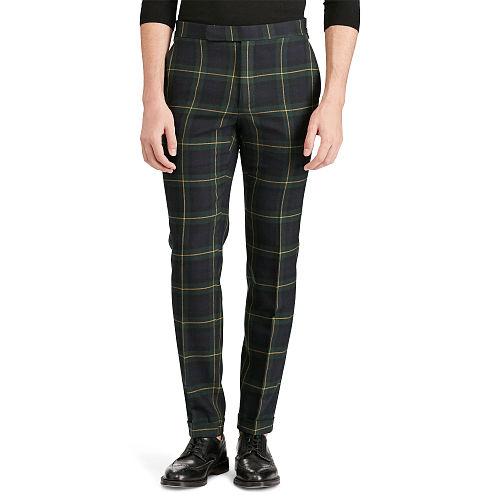 Polo Ralph Lauren Polo Tartan Wool Trouser Blue And Green W Yellow