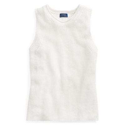 Ralph Lauren Linen Sleeveless Sweater Cream
