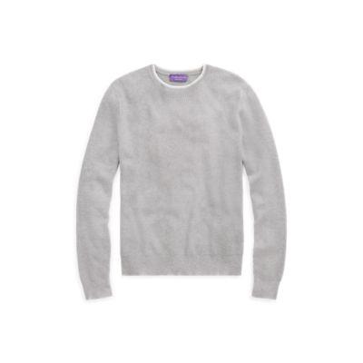 Ralph Lauren Waffle-knit Cotton Sweater Lt Grey Htr W/ Cls Cream