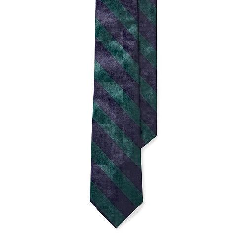 Polo Ralph Lauren Striped Silk Repp Narrow Tie Navy/green