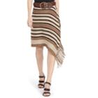 Polo Ralph Lauren Fringe-trimmed Knit Wrap Skirt Tan