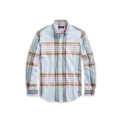 Ralph Lauren Classic Fit Madras Shirt Sky Blue/yellow Multi 3x Big